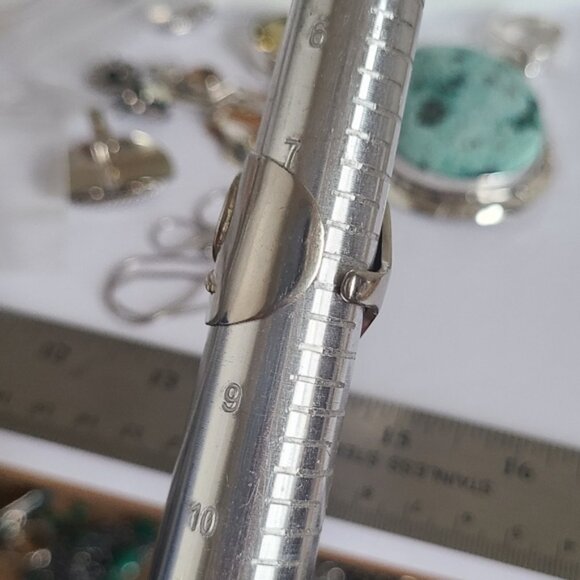 Vintage Boho Native Alpaca Silver Blue Turquoise Chunky Wide Statement Ring - Picture 3 of 10